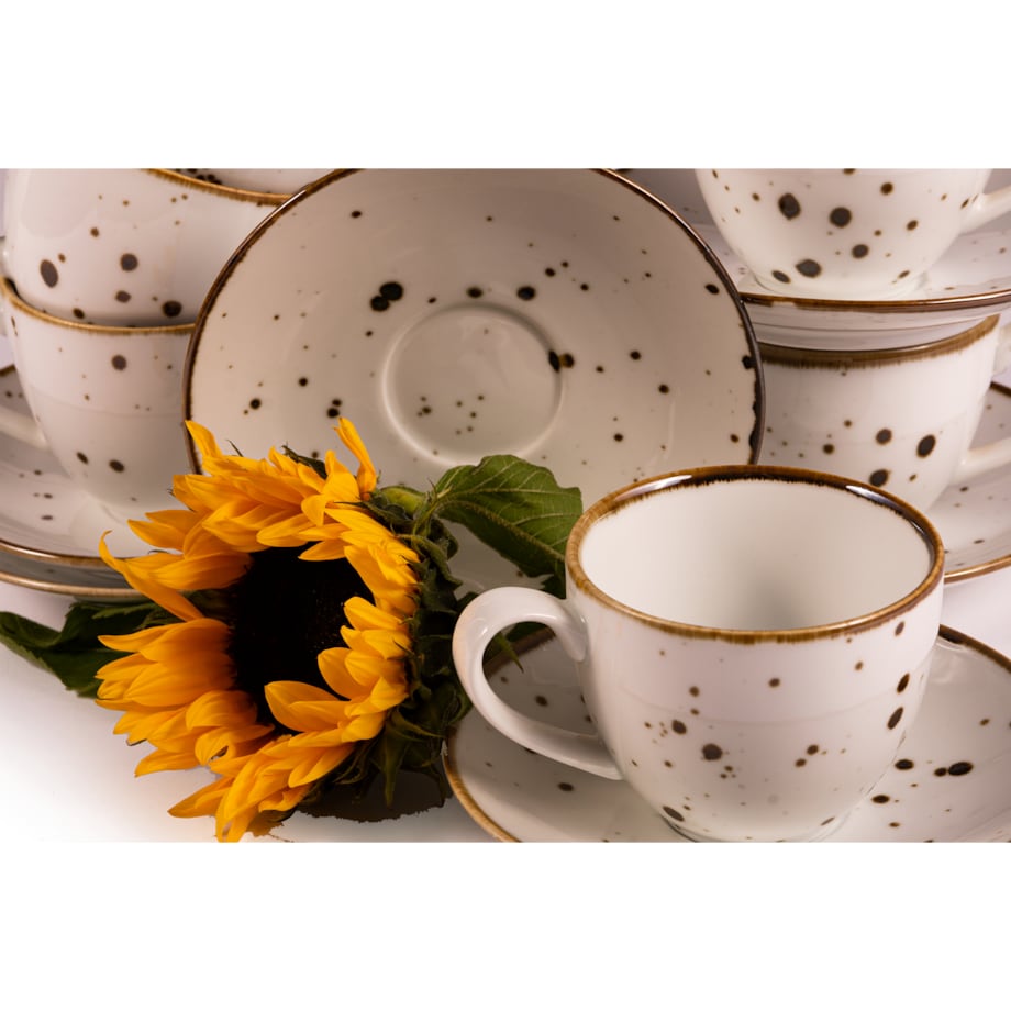 Konsimo ALUMINA Filiżanka ze spodkiem 6 szt.