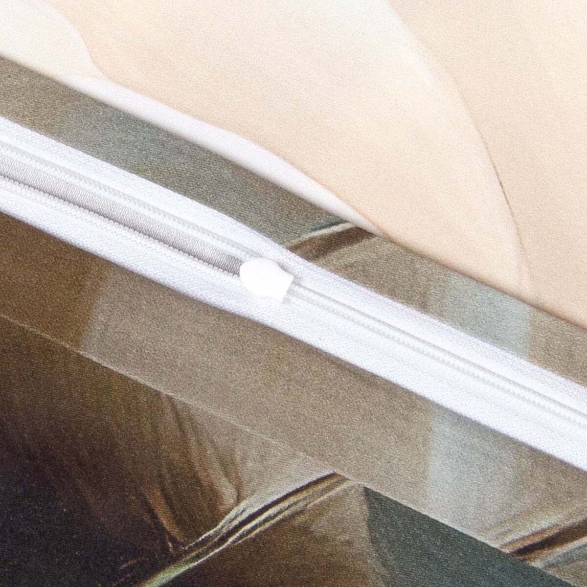 Pościel satyna bawełniana 140x200 Riviera szara w kremowe róże, Satynlove Premium