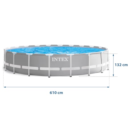 Basen stelażowy z pompą 610x132 cm Intex 26756