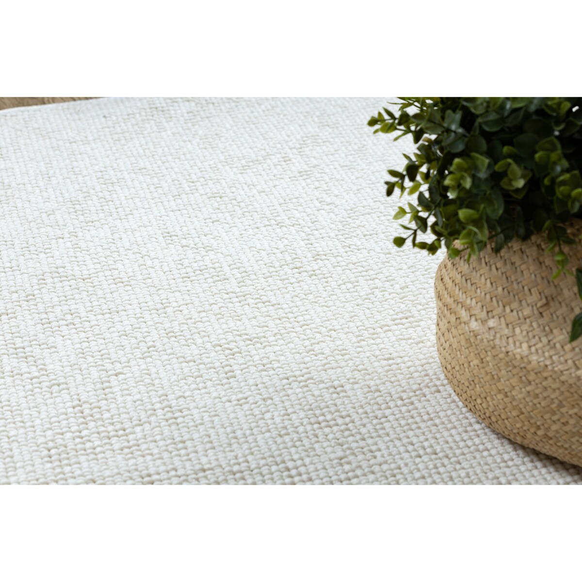 Dywan CASABLANCA PLUS koło krem jednolity, koło 80 cm