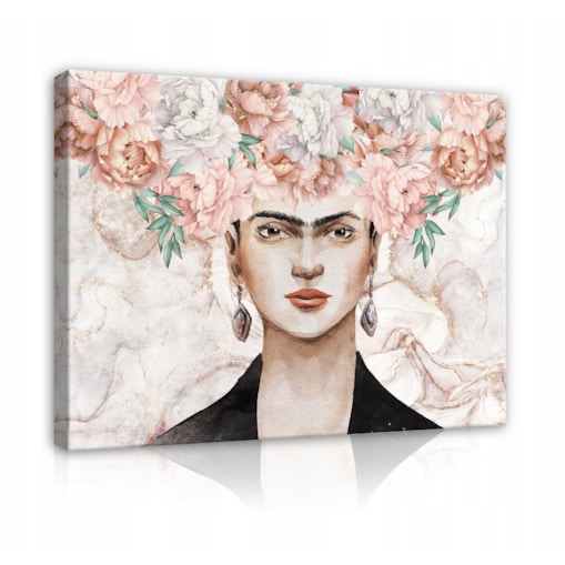 Obraz Frida Kahlo DO SYPIALNI SALONU Na Ścianę Płótnie Kwiaty 120x80