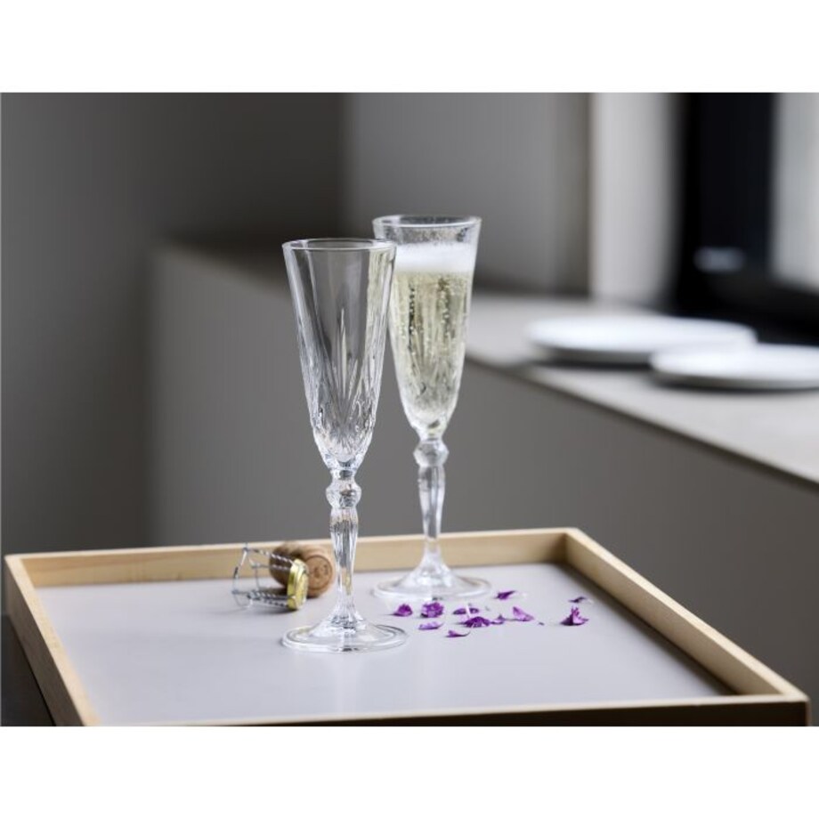 Kieliszki do szampana ze szkła kryształowego Melodia 160 ml 4 sztuki 916096