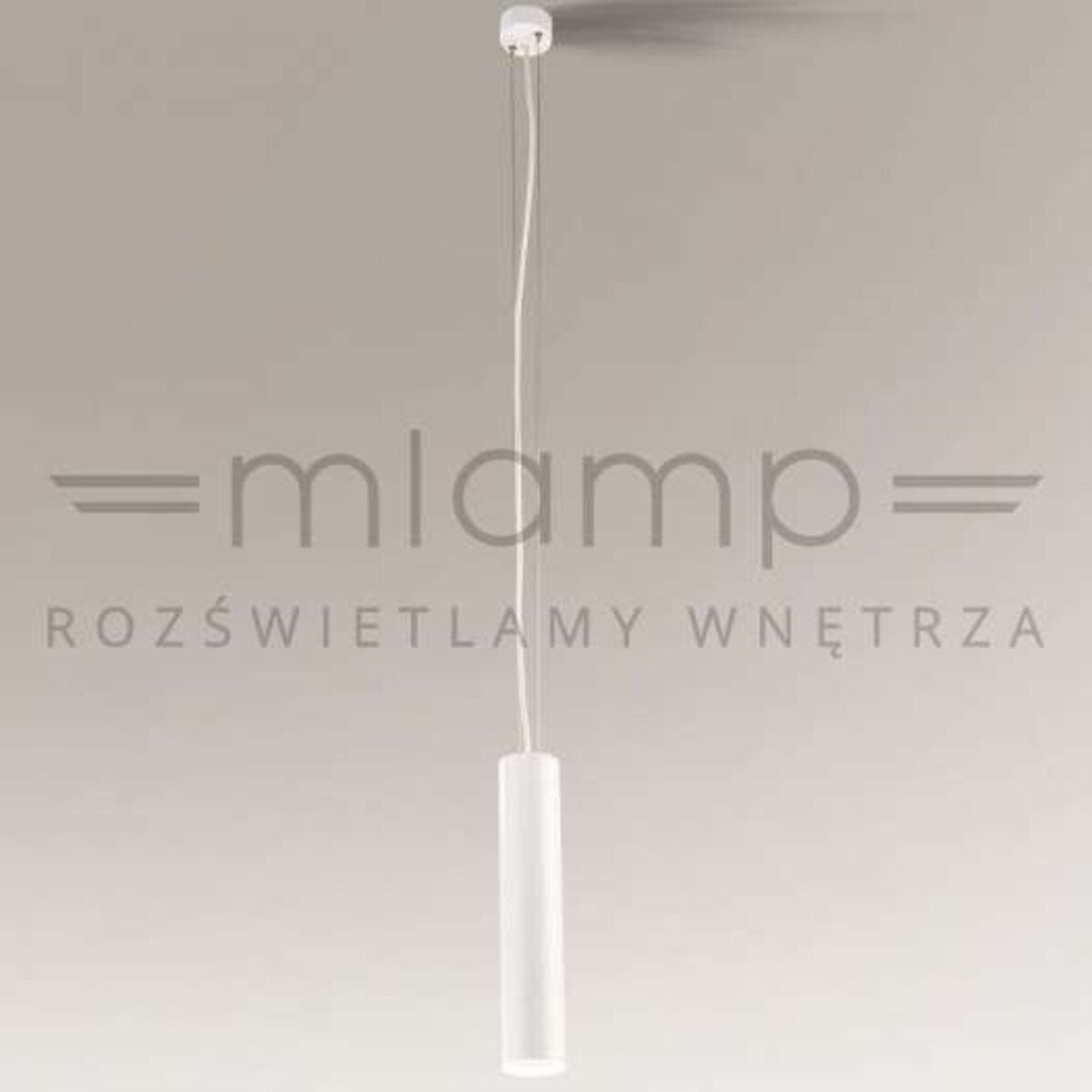 LAMPA wisząca NODA 7641 Shilo metalowa OPRAWA zwis sopel tuba biała