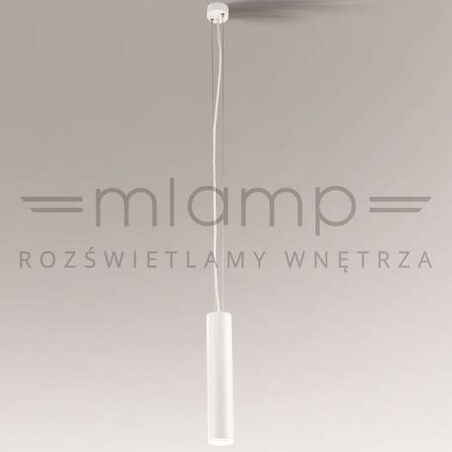 LAMPA wisząca NODA 7641 Shilo metalowa OPRAWA zwis sopel tuba biała