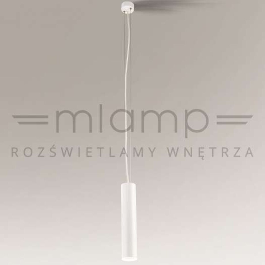 LAMPA wisząca NODA 7641 Shilo metalowa OPRAWA zwis sopel tuba biała