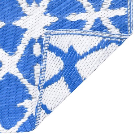 vidaXL Dywan na zewnątrz, ARAKIL niebiesko-biały, 80x150 cm, PP