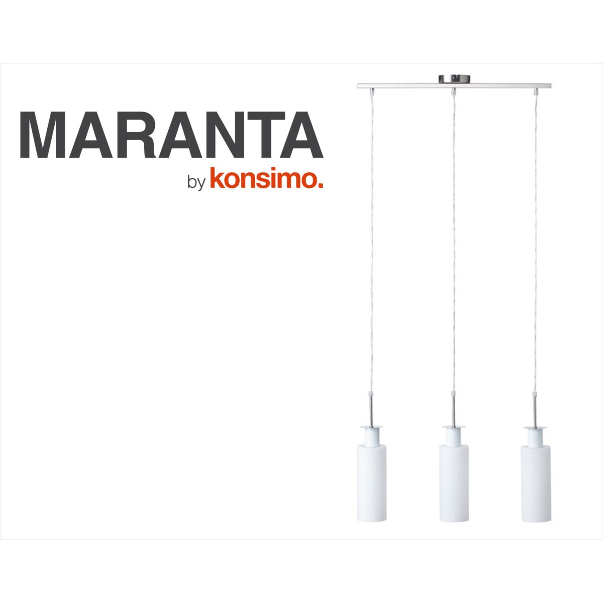 Konsimo MARANTA Lampa wisząca, mleczny biały