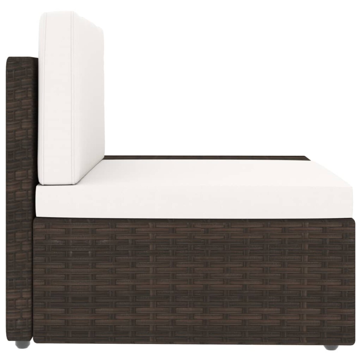 vidaXL Sofa modułowa 2-osobowa, rattan PE, brązowa