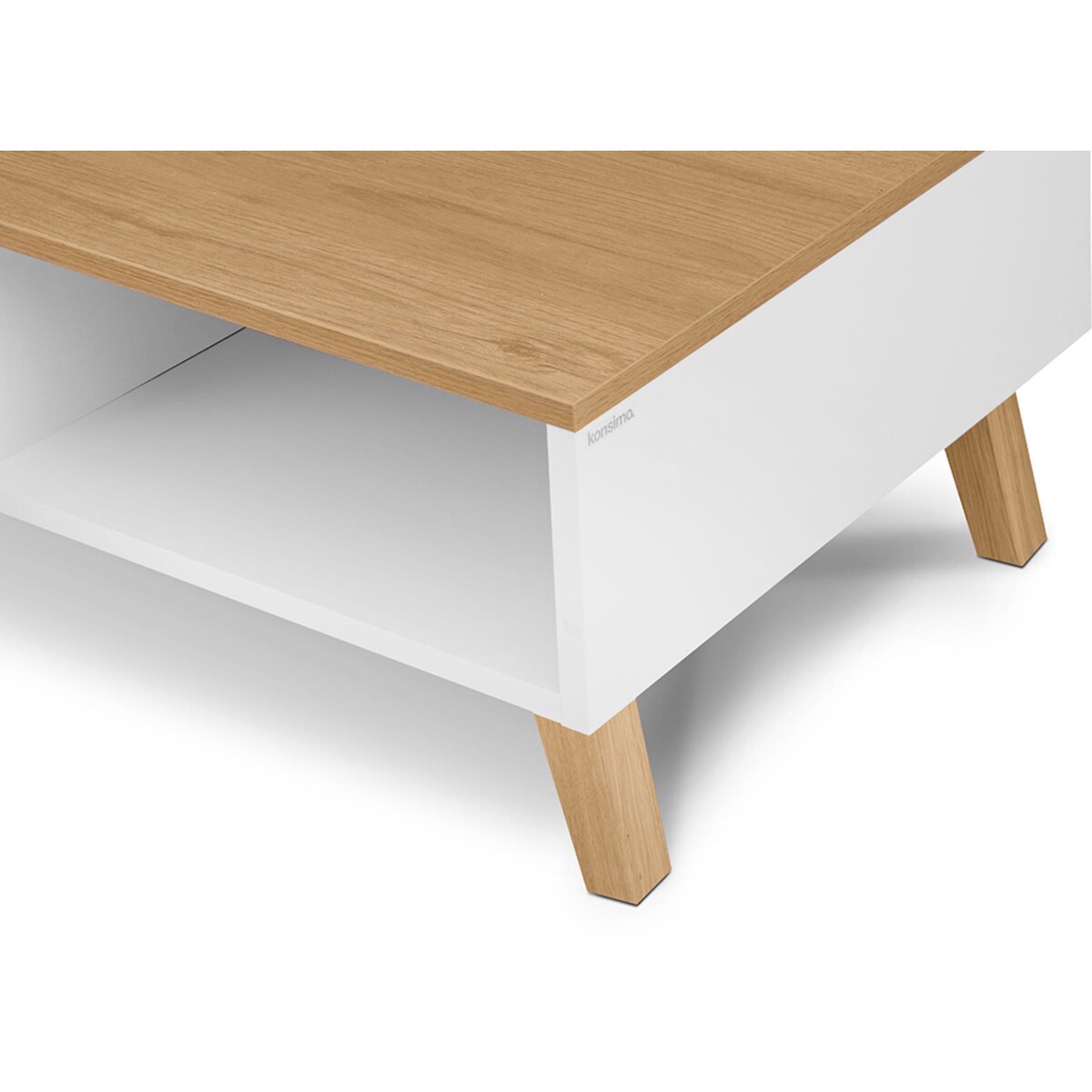 KONSIMO FRISK Biały stolik kawowy skandynawski