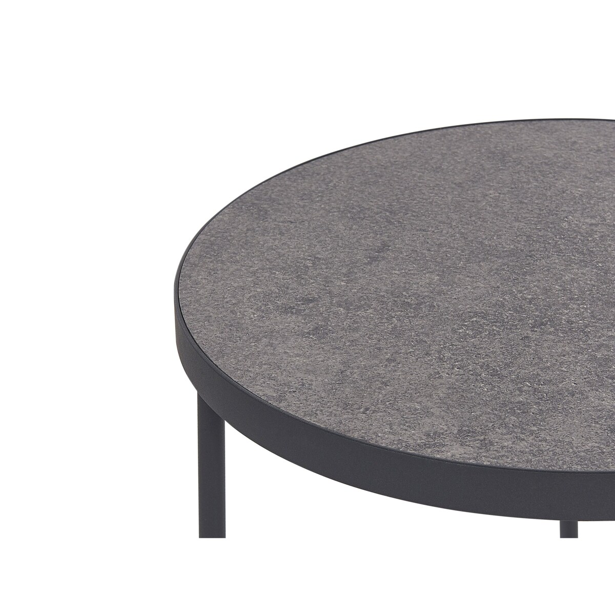 Stolik kawowy mały imitacja betonu z czarnym MELODY