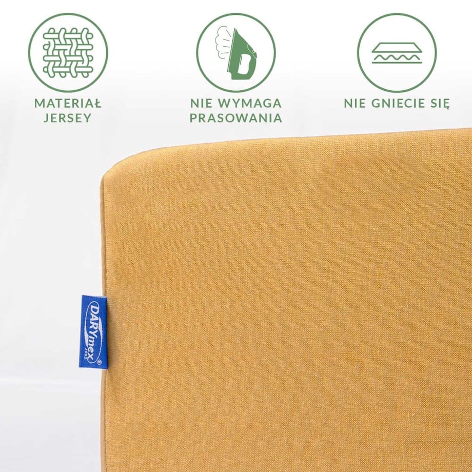 Prześcieradło jersey z gumką 200x220 kolor Musztardowy