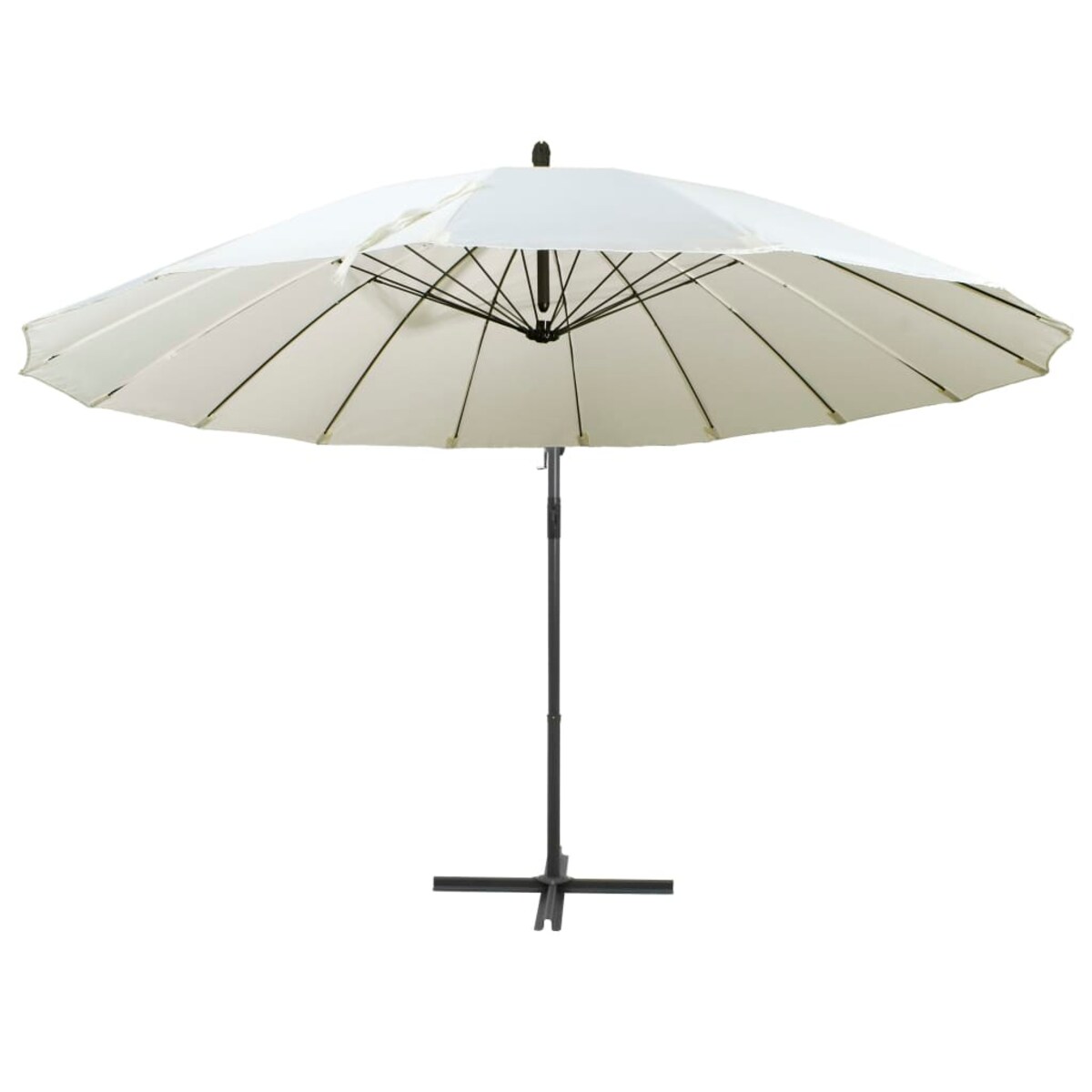 vidaXL Parasol ogrodowy, wiszący, biały, 3 m, słupek aluminiowy