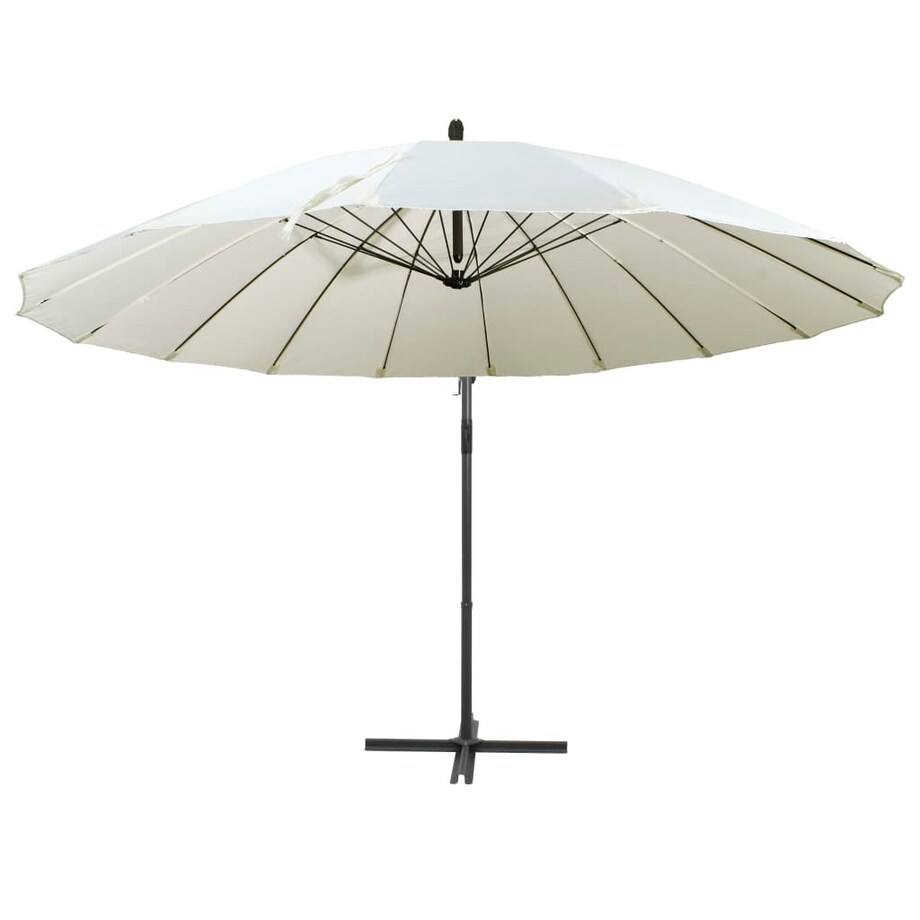 vidaXL Parasol ogrodowy, wiszący, biały, 3 m, słupek aluminiowy