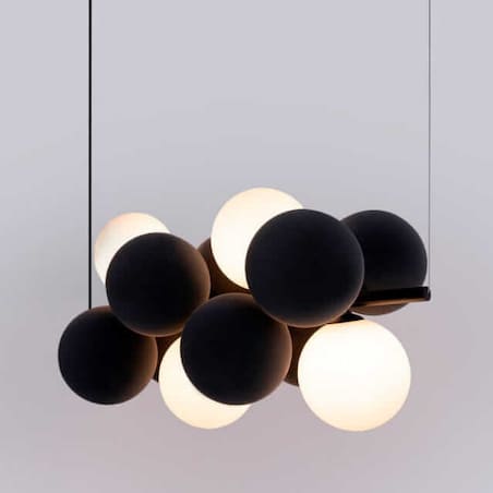 Lampa kulista wiesząca Vino ABR-GRAPPA-H-S Abruzzo balls czarne białe