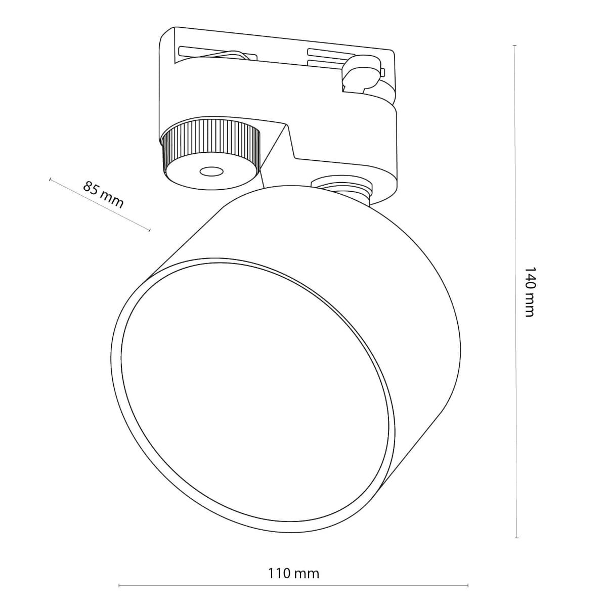 Lampka punktowa do szynoprzewodu 1-fazowego Tracer 4397 TK Lighting okrągła biała