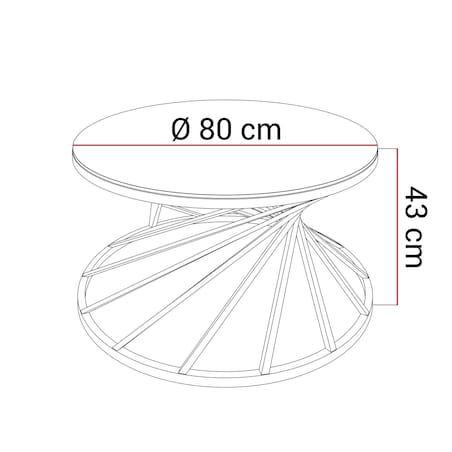 Stolik kawowy TAVIA złoty chrom szklany 80 cm