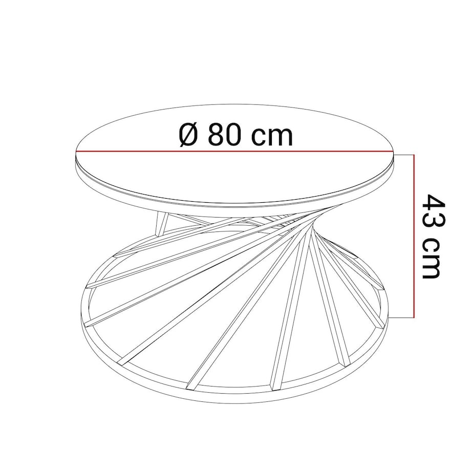 Stolik kawowy TAVIA złoty chrom szklany 80 cm