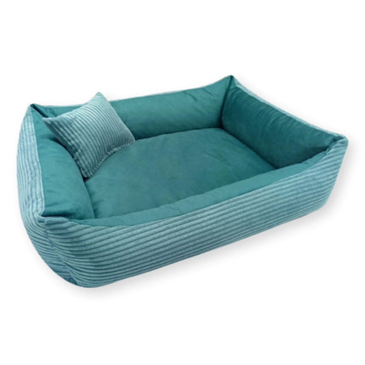 Sztruksowe legowisko dla psa MOLLY, 120x100 cm, Turkus
