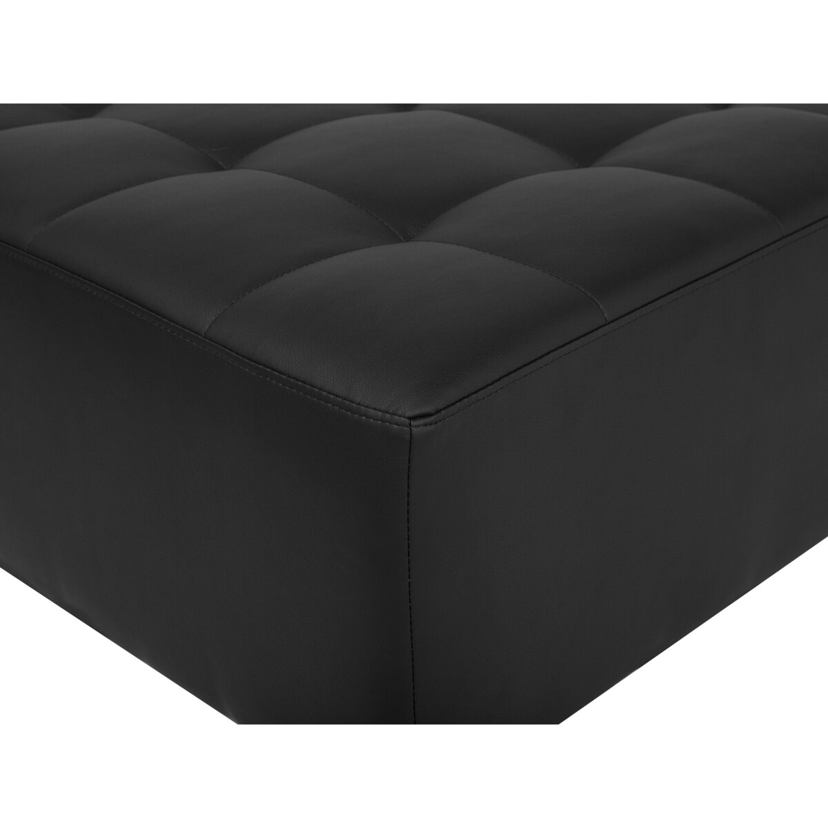 Otomana ekoskóra czarna ABERDEEN