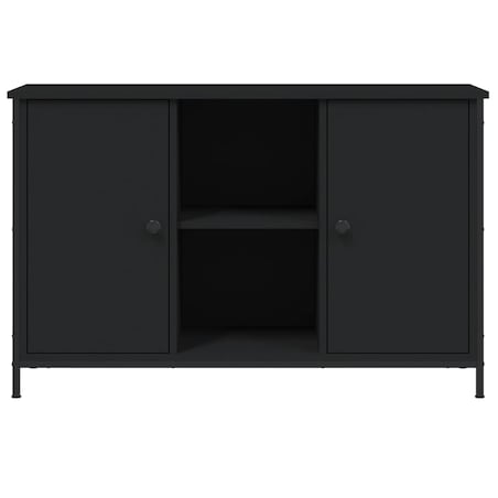 vidaXL Szafka pod TV, czarna, 100x35x65 cm, materiał drewnopochodny