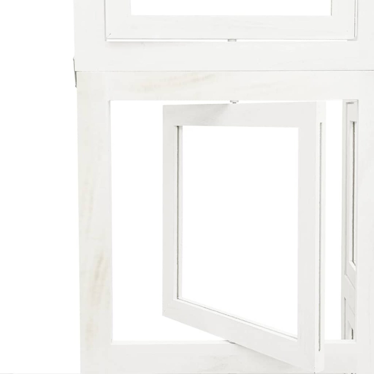 vidaXL Parawan pokojowy, 5-panelowy, biały, lite drewno paulowni