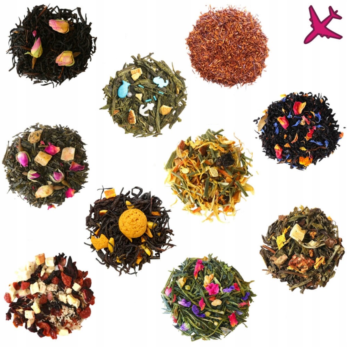 Zestaw prezentowy upominkowy box - 20 różnych smaków herbat liściastych "HERBACIANY BILET" na prezent upominek dla kobiety faceta mężczyzny niej niego