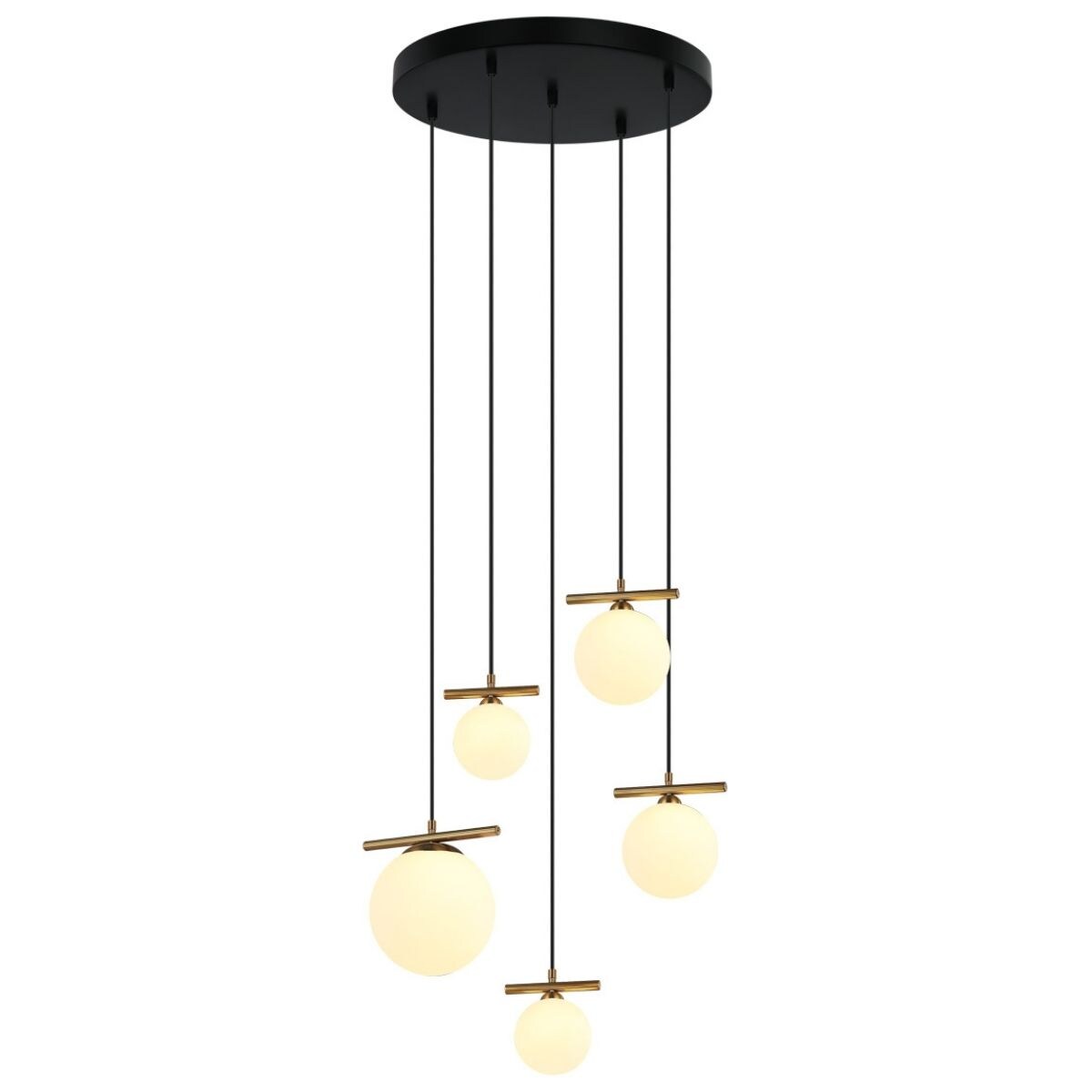 Lampa wisząca do salonu Merseta PND-463325A-BRO+W Italux kaskada antyczny brąz