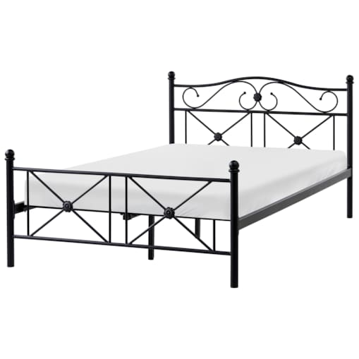 Łóżko Metal RODEZ 120 x 200 cm Czarny