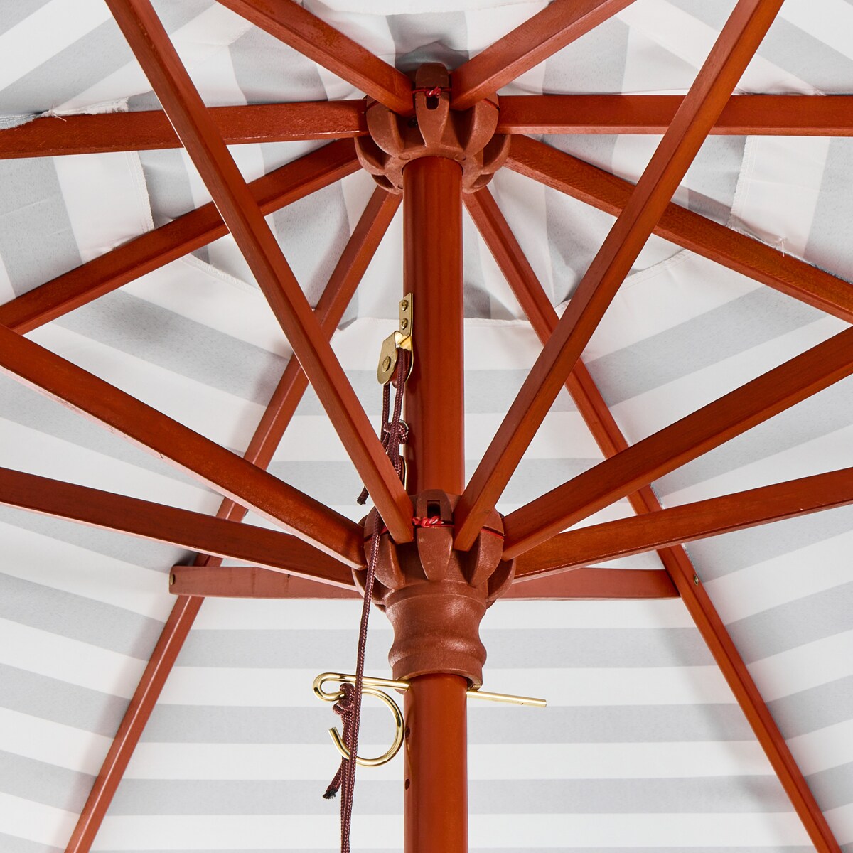 Parasol ogrodowy 260 cm FERENTILLO Czarny/ biały