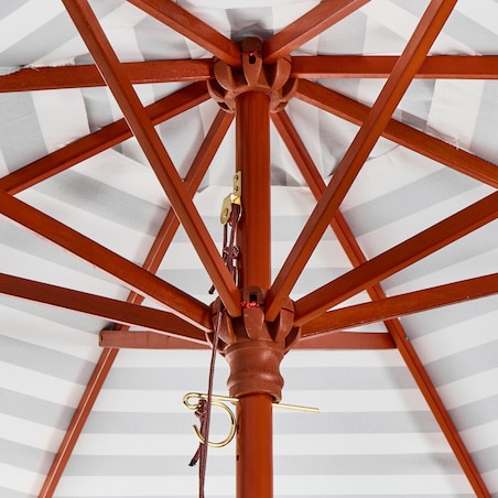 Parasol ogrodowy 260 cm FERENTILLO Czarny/ biały