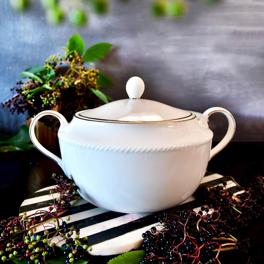 VILLA ITALIA Serwis obiadowy porcelanowy na 12 osób z wazą CAMILLA