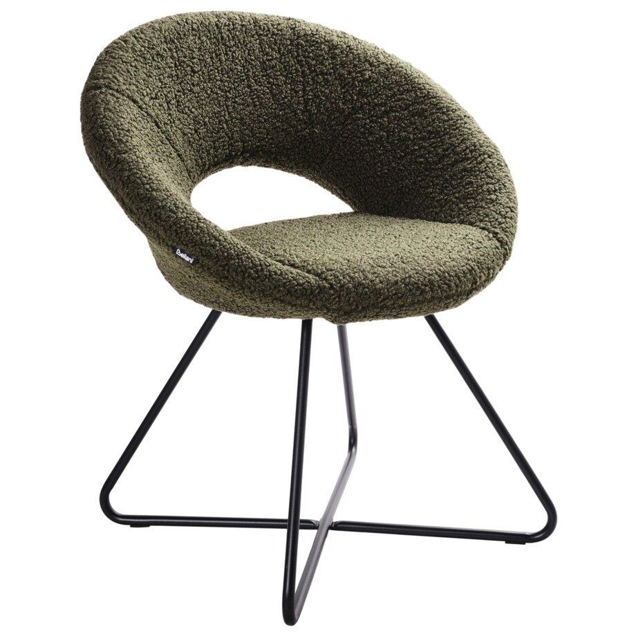 Krzesło do jadalni RACHEL Boucle Zielony