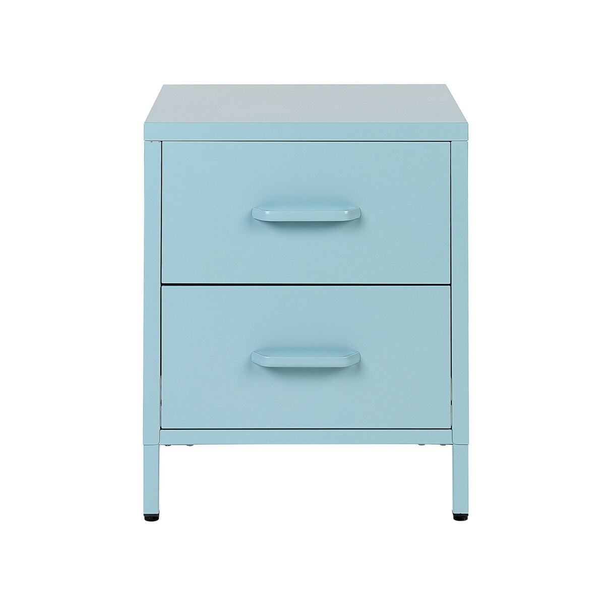 Szafka nocna metalowa jasnoniebieska MALAVI