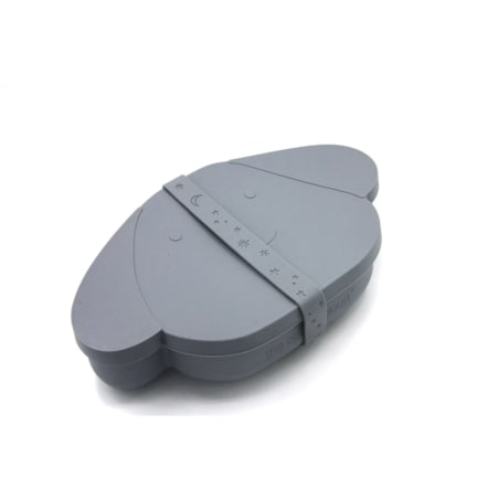 THE COTTON CLOUD silikonowy lunch box dla dzieci, Dog/Grey