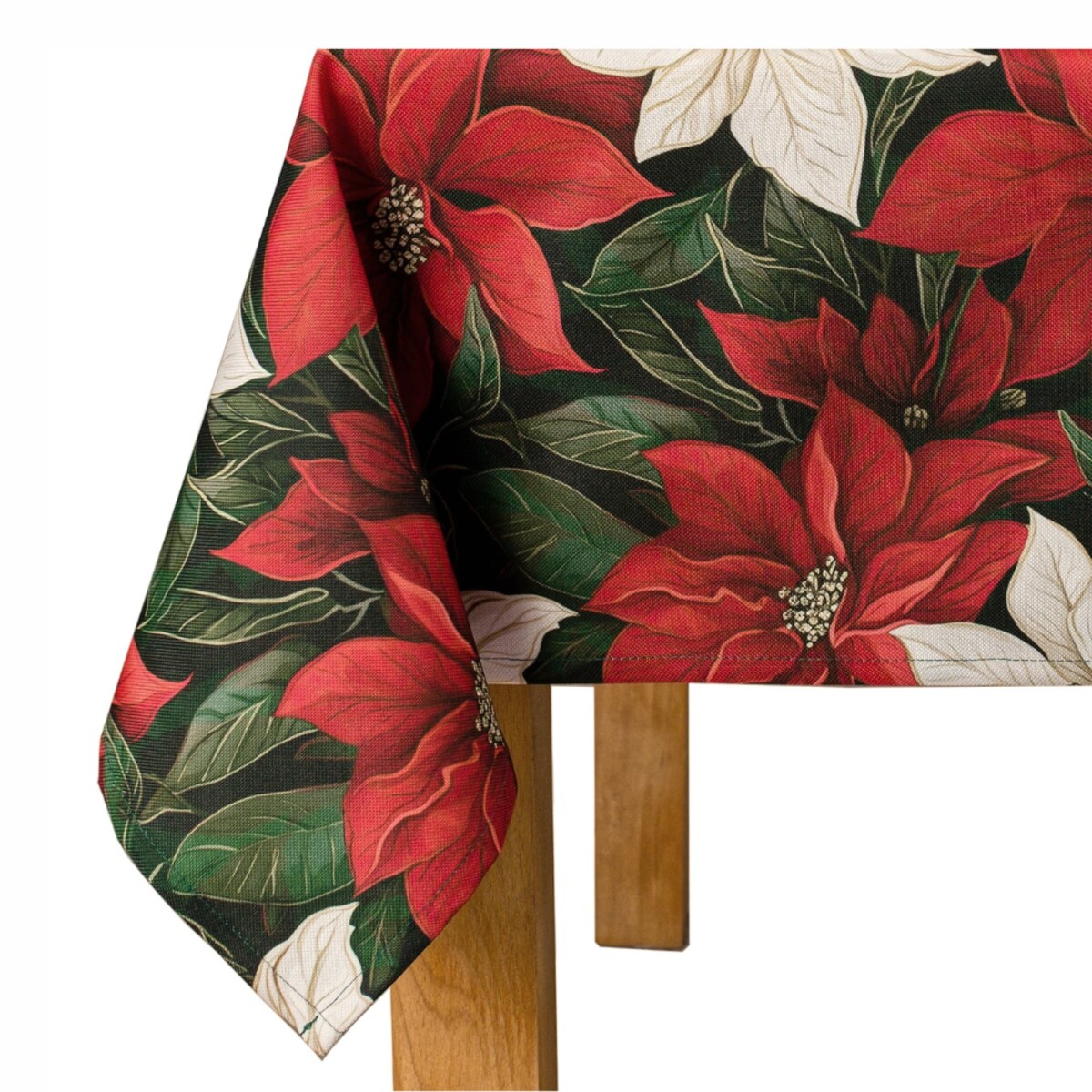 Obrus Duże Gwiazdy Betlejemskie - 130x180 cm - wielokolorowy