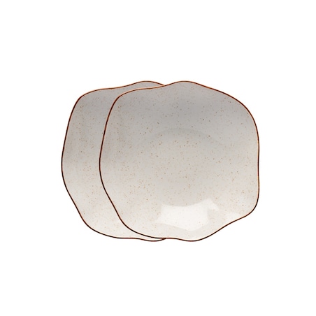 Zestaw 2 talerzy głębokich 23 cm Stone Age beżowy LB25 (6833)