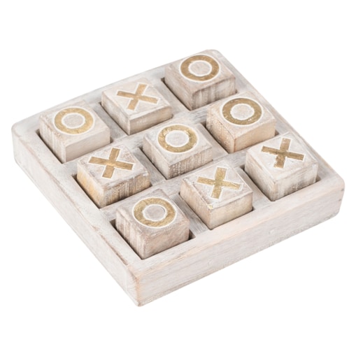Gra w kółko i krzyżyk ASJUT Drewno mango Beżowy