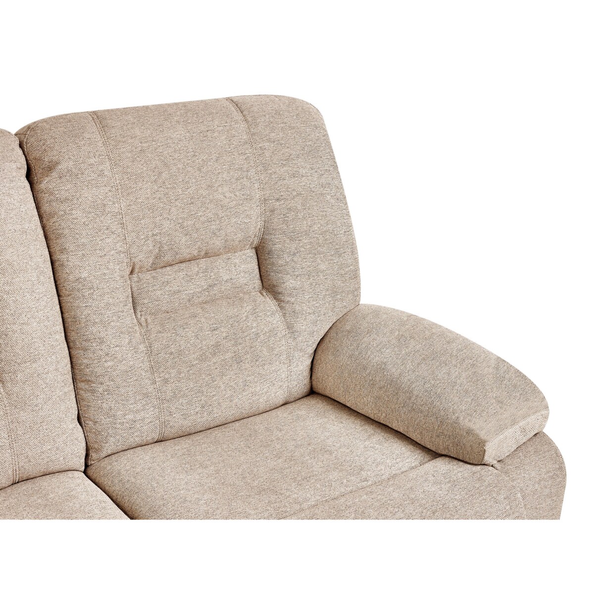 Sofa z manualną funkcją relaksu 2-osobowa beżowa BERGEN