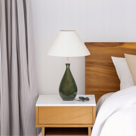 LAMPA STOŁOWA BIURKOWA NOCNA E27 ZIELONA PODŁOGOWA 60cm do salonu sypialni