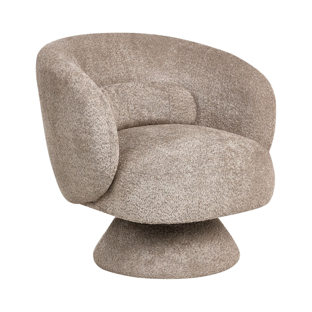 Fotel obrotowy LIEKSA Boucle Beżowy