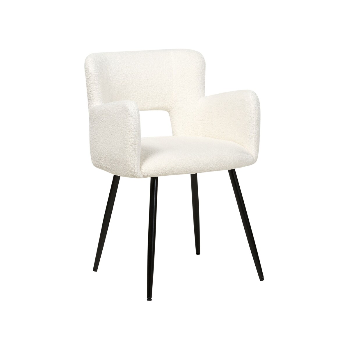 2 krzesła do jadalni boucle kremowe SANILAC