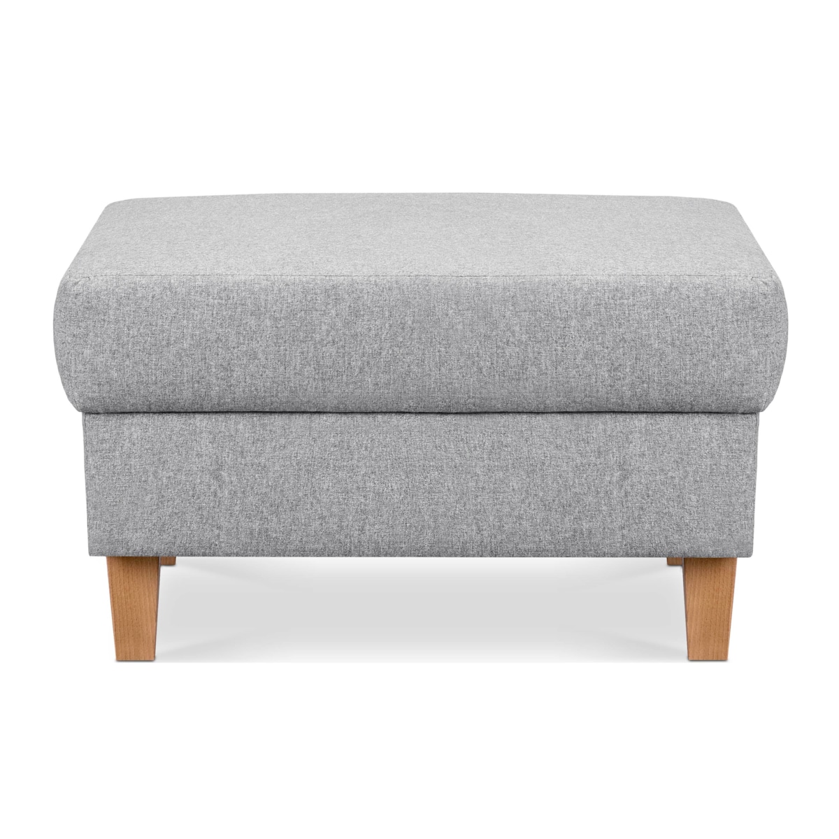 KONSIMO ERISO Szary składany stołek na drewnianych nogach otomana