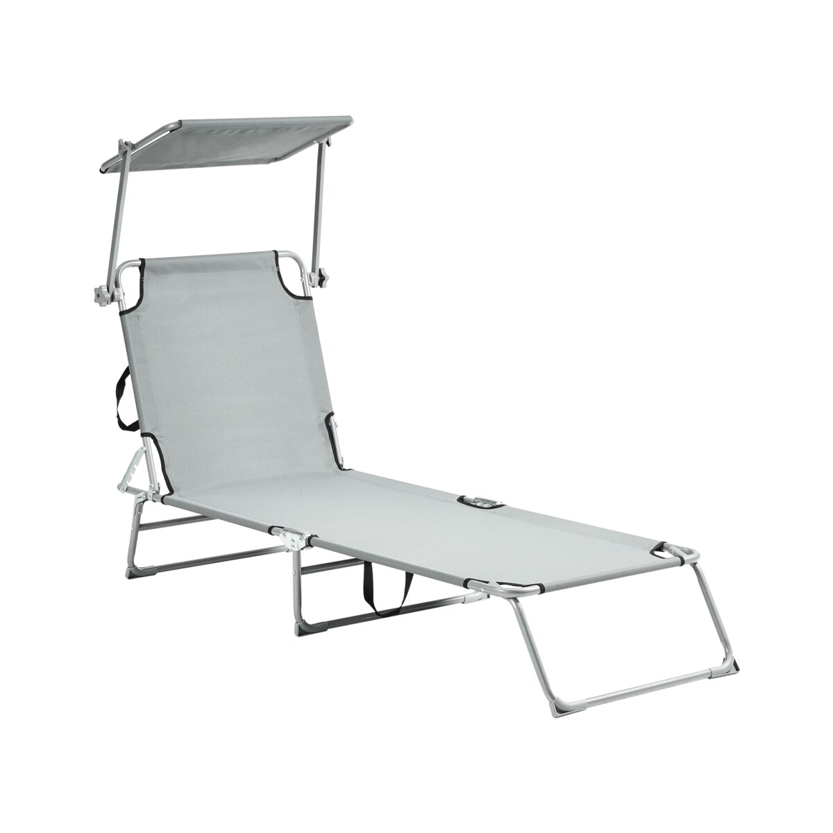Leżak ogrodowy FOLIGNO Metal Szary