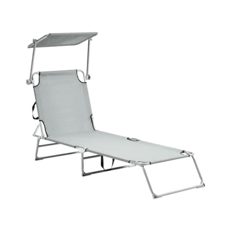 Leżak ogrodowy FOLIGNO Metal Szary