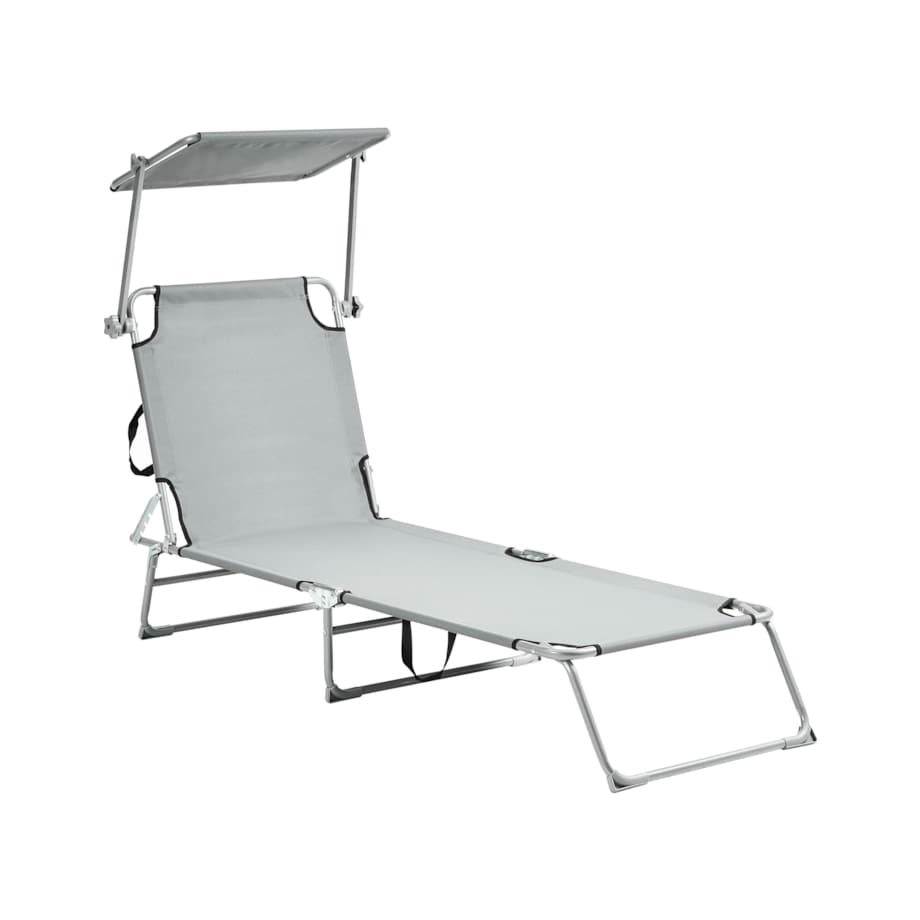 Leżak ogrodowy FOLIGNO Metal Szary