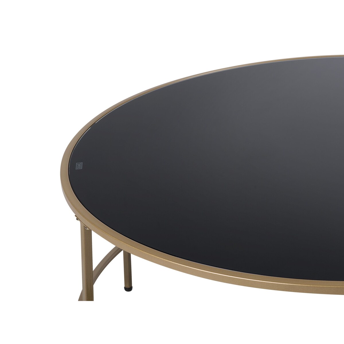 Stolik kawowy czarno-złoty FLORENCE