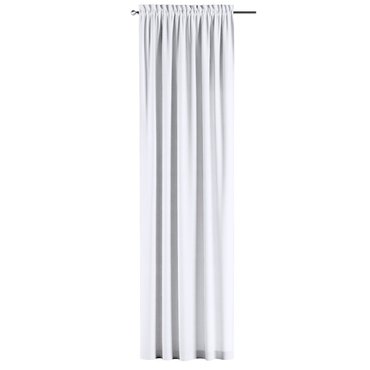 Zasłona na kanale z grzywką 1 szt. 130x245 śnieżnobiały