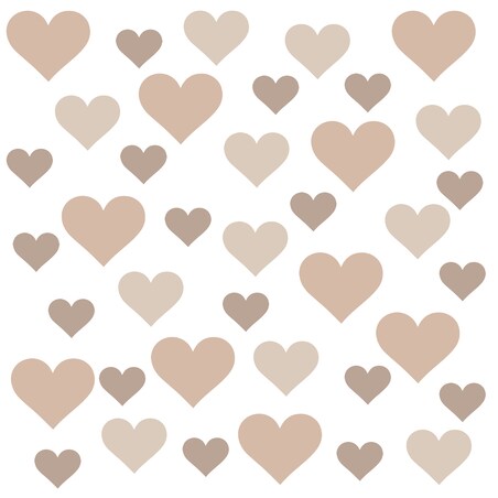 Naklejki Ścienne Dla Dzieci BEŻOWE Serduszka Serca Styl Boho ZESTAW