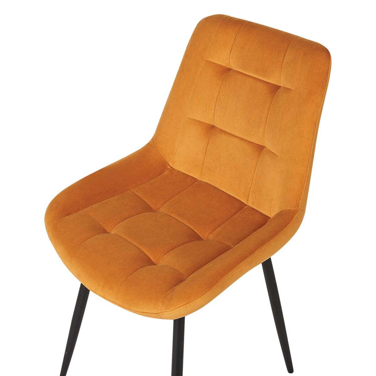 Krzesło do jadalni Zestaw 2 Welur Pomarańczowy MELROSE