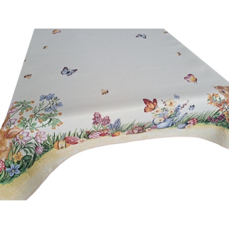 Obrus Wielkanocny 140X140 Cm Na Stół Ozdobny Dekoracyjny Zające